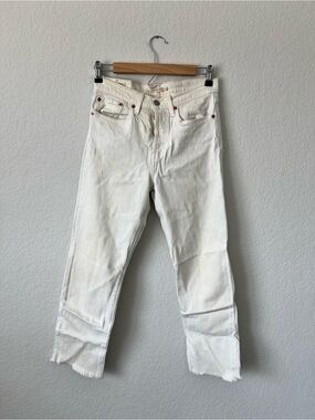 Women’s White Straight-Leg Jeans